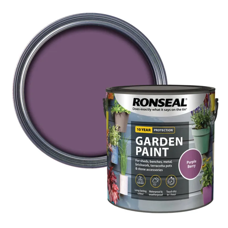 Ronseal Garden Paint - Purple Berry 2.5L