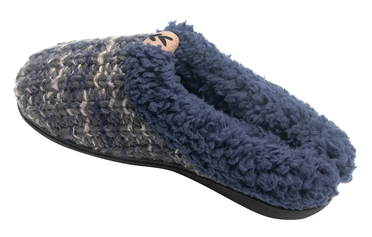 Roxoni Women's Slippers Tight Knit Clog With Fleece Trim