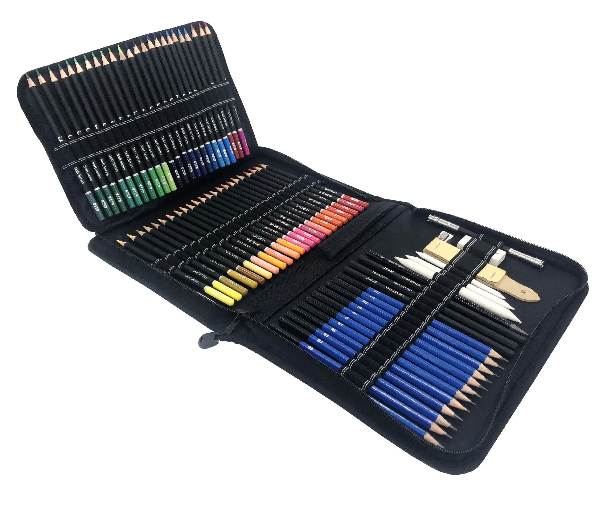 Sketch colored pencils painting brushes set of 95 tools