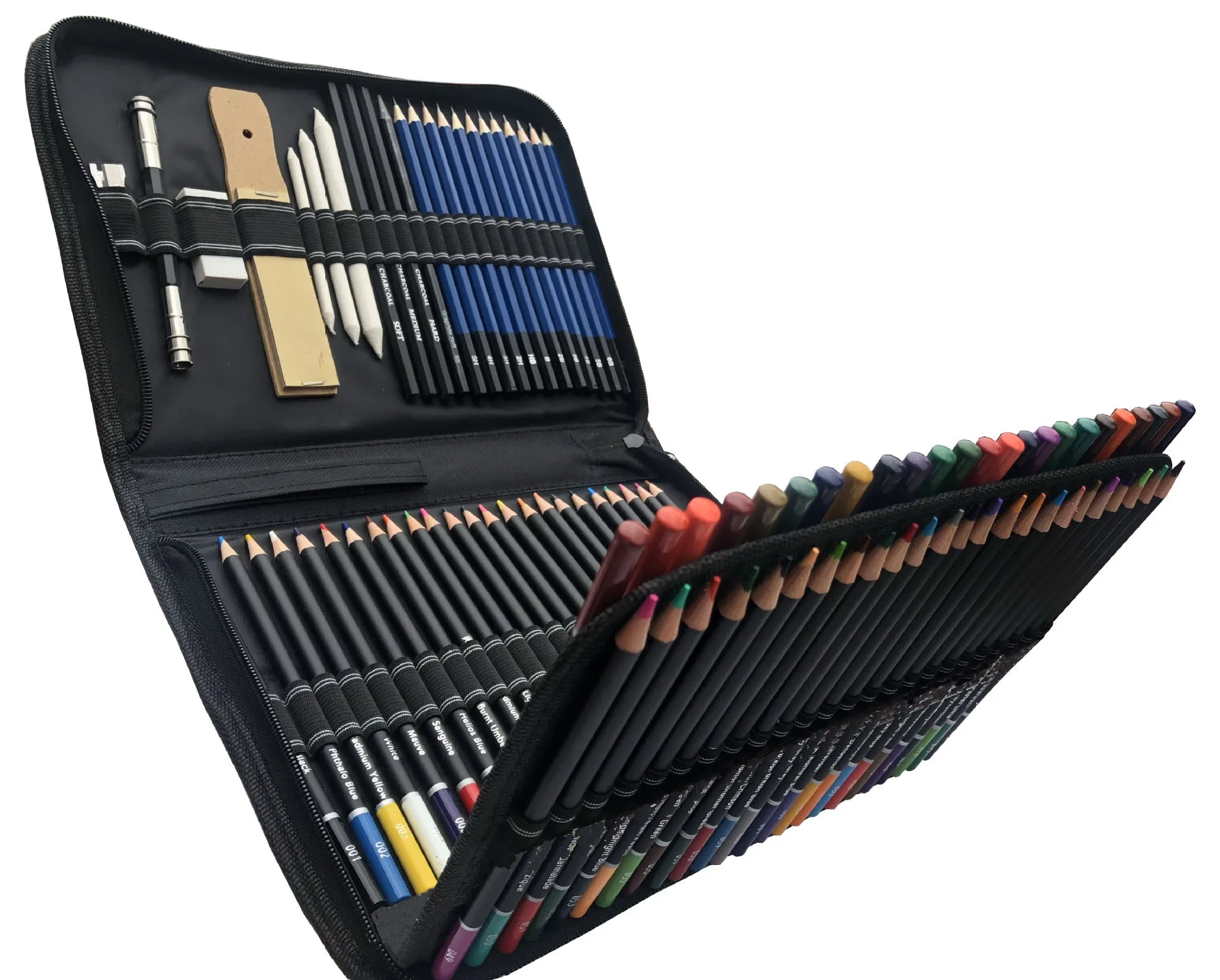 Sketch colored pencils painting brushes set of 95 tools