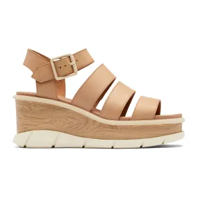 Sorel Joanie III Ankle Strap Wedge Sandal (Women) - Honest Beige/Chalk