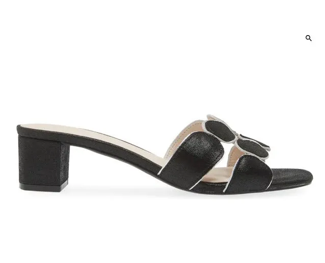 The Circle Slide Sandal in Black