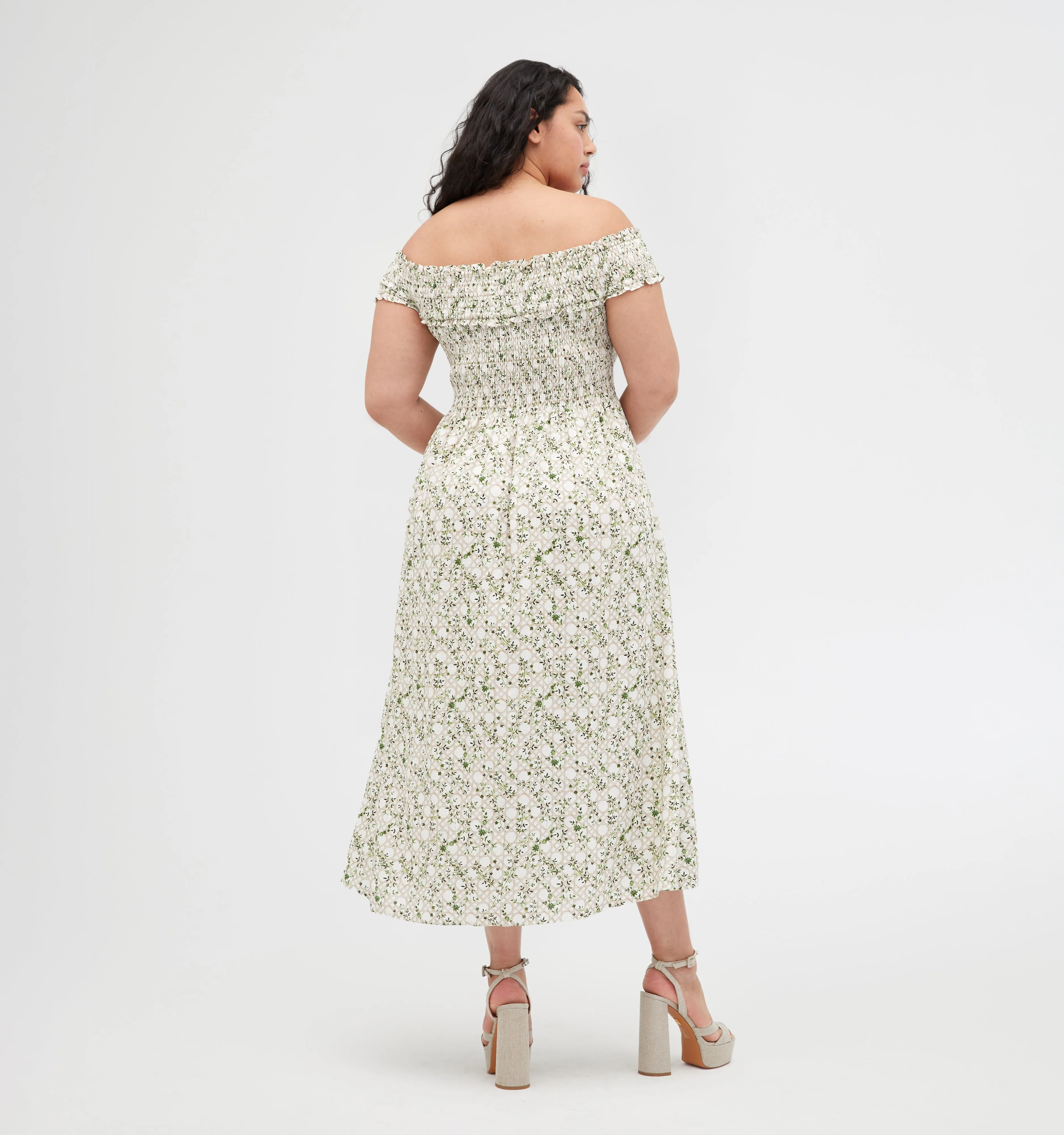 The Marguerite Nap Dress - Sand Basketweave Vine