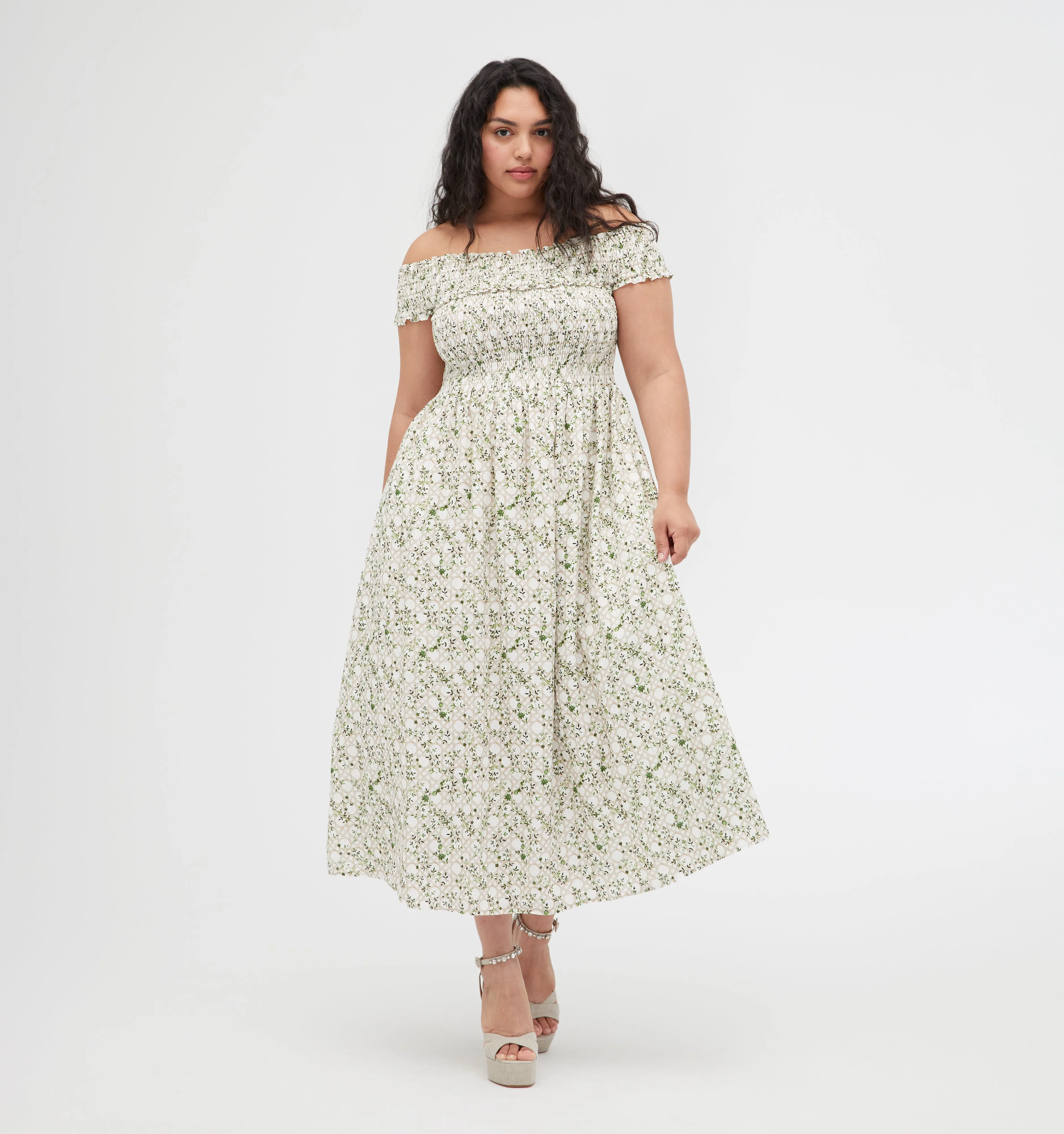 The Marguerite Nap Dress - Sand Basketweave Vine