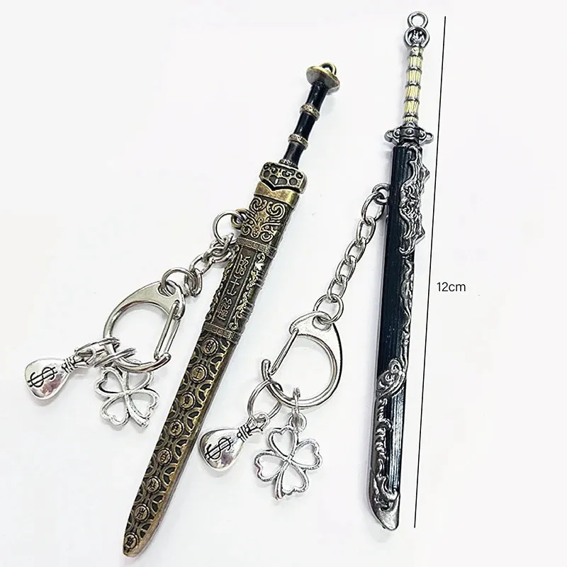 Vintage Mini Sword Shape Pendant Keychain