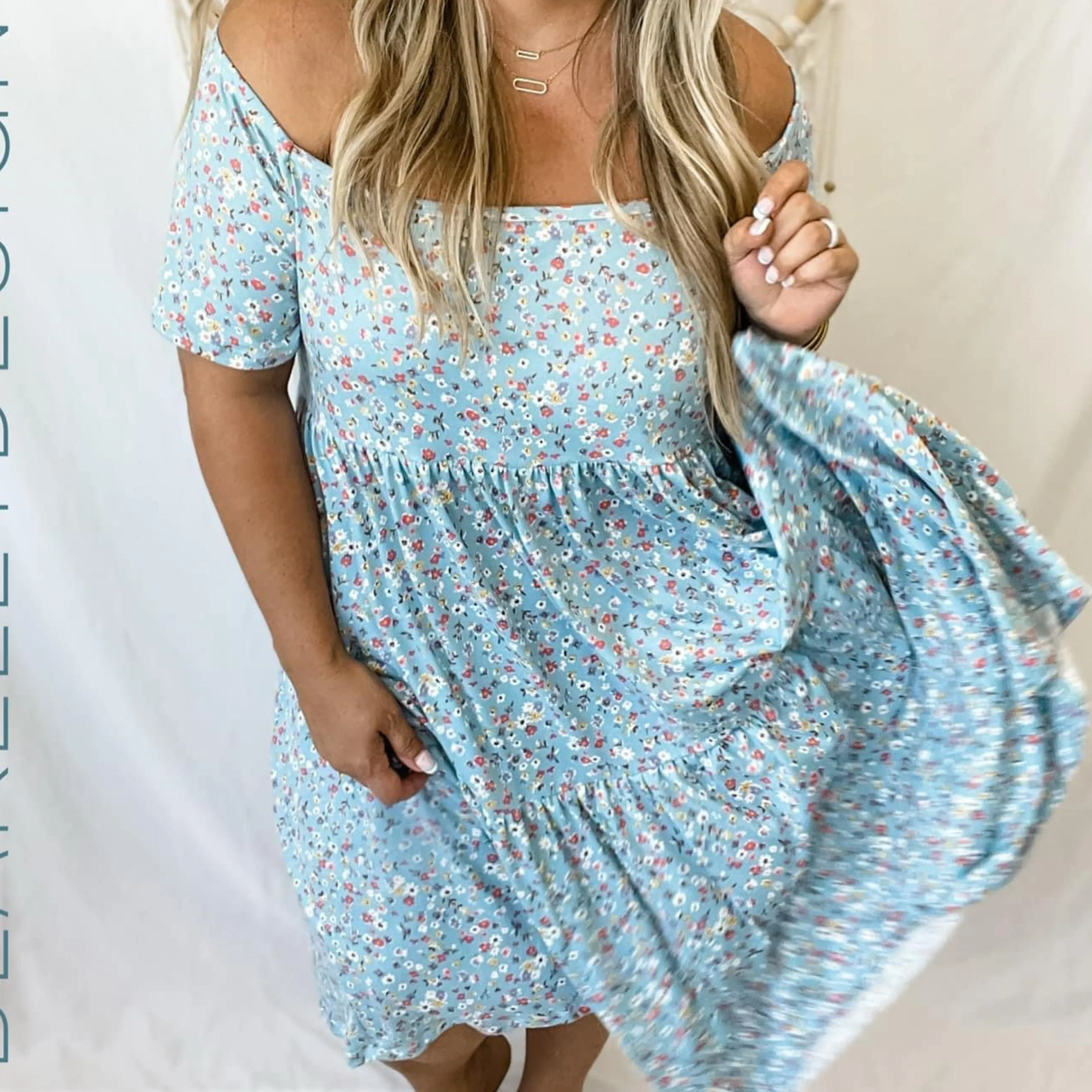 We Fell In Love Floral Dress Pink/Blue