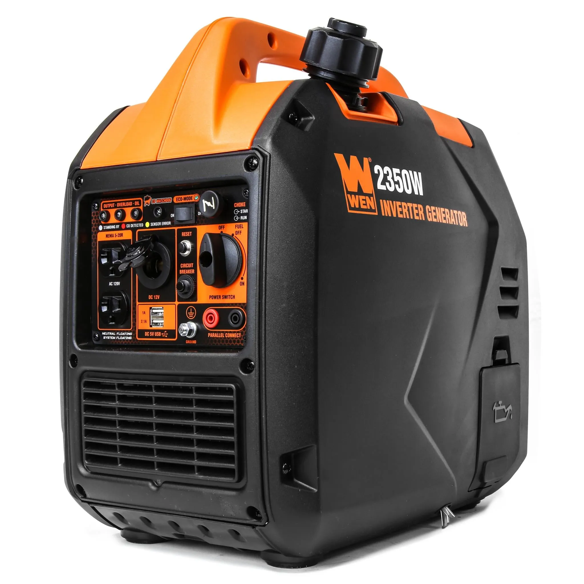 WEN 56235iX Super Quiet Ultra Lightweight 2350-Watt Portable Inverter Generator with Fuel Shut Off and CO Sensor