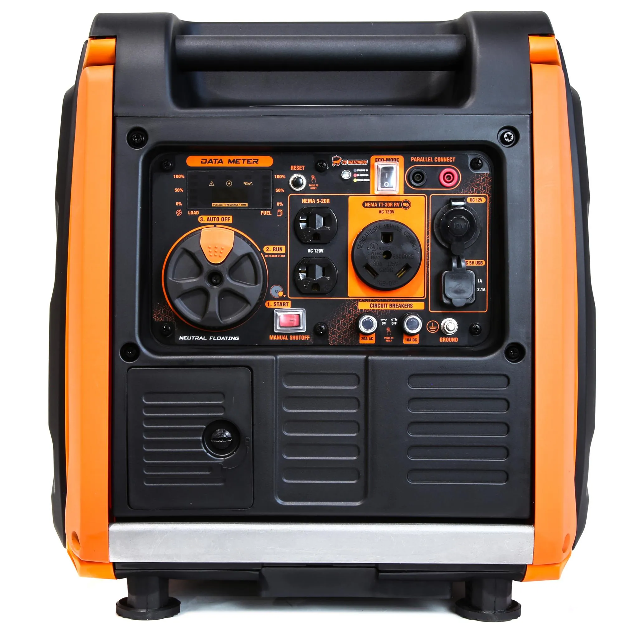 WEN 56400iX Super Quiet 4000-Watt RV-Ready Electric Start Portable Inverter Generator with Fuel Shut-Off and CO Shutdown Sensor