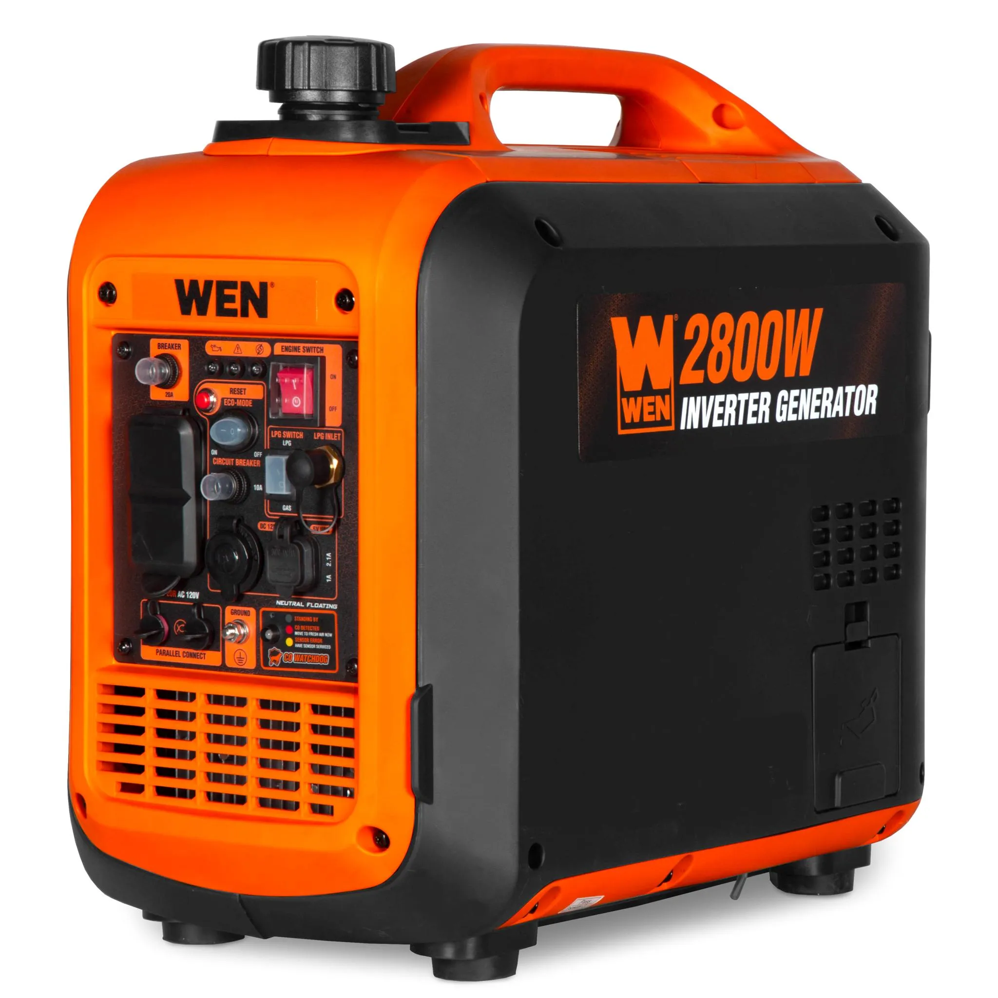 WEN DF280iX 2800-Watt Dual Fuel Inverter Generator, Quiet, Portable, and Lightweight with Fuel Shut Off and CO Watchdog