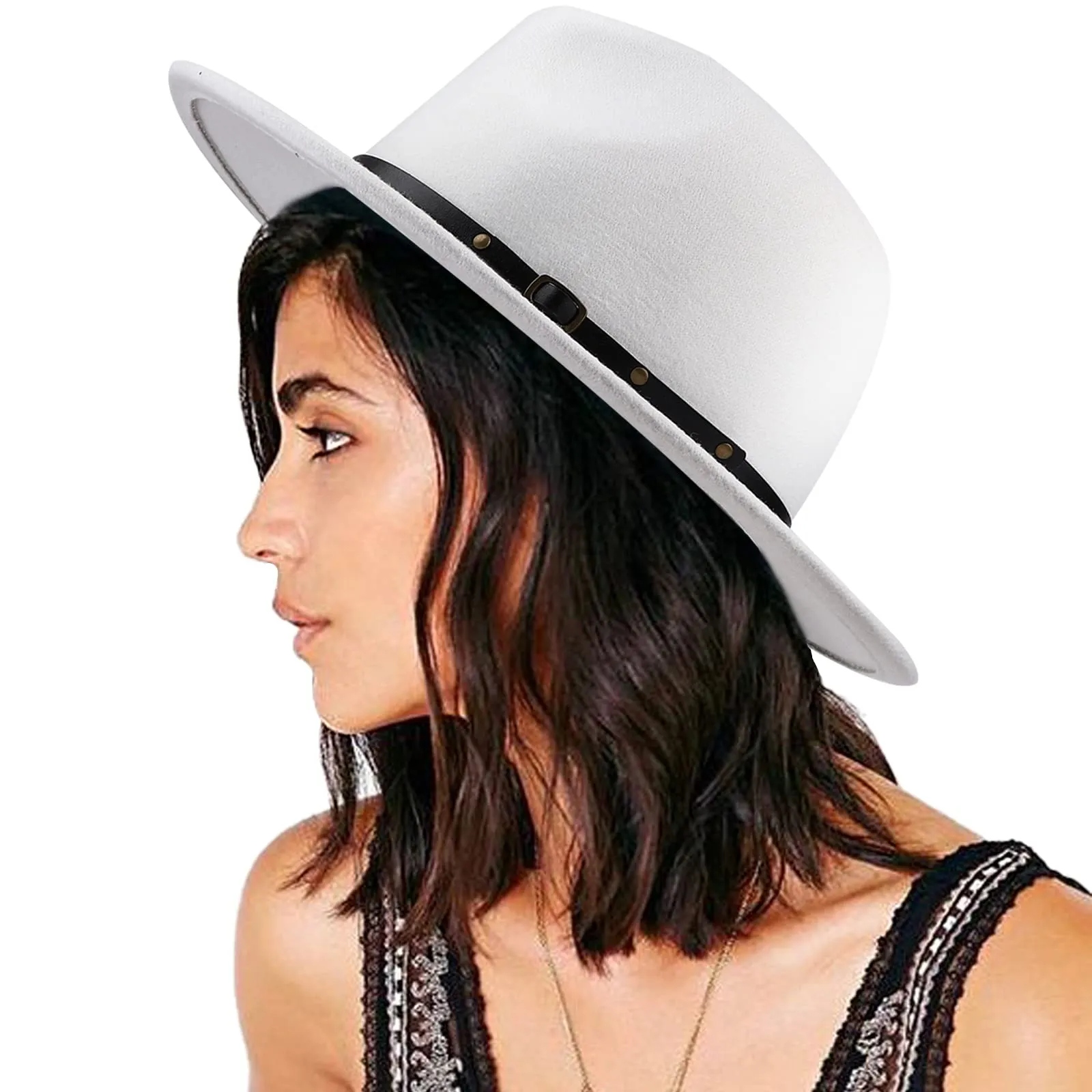 Women Classic with Belt Buckle Panama Hat.