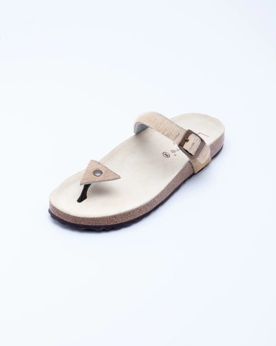 Women's Manu Triangle Sandal Beige Pony