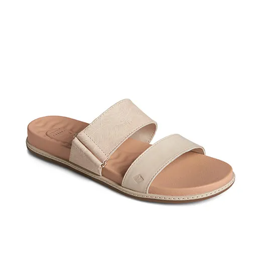 Women's Waveside PLUSHWAVE Palm Embossed Slide Sandal White (STS88634)