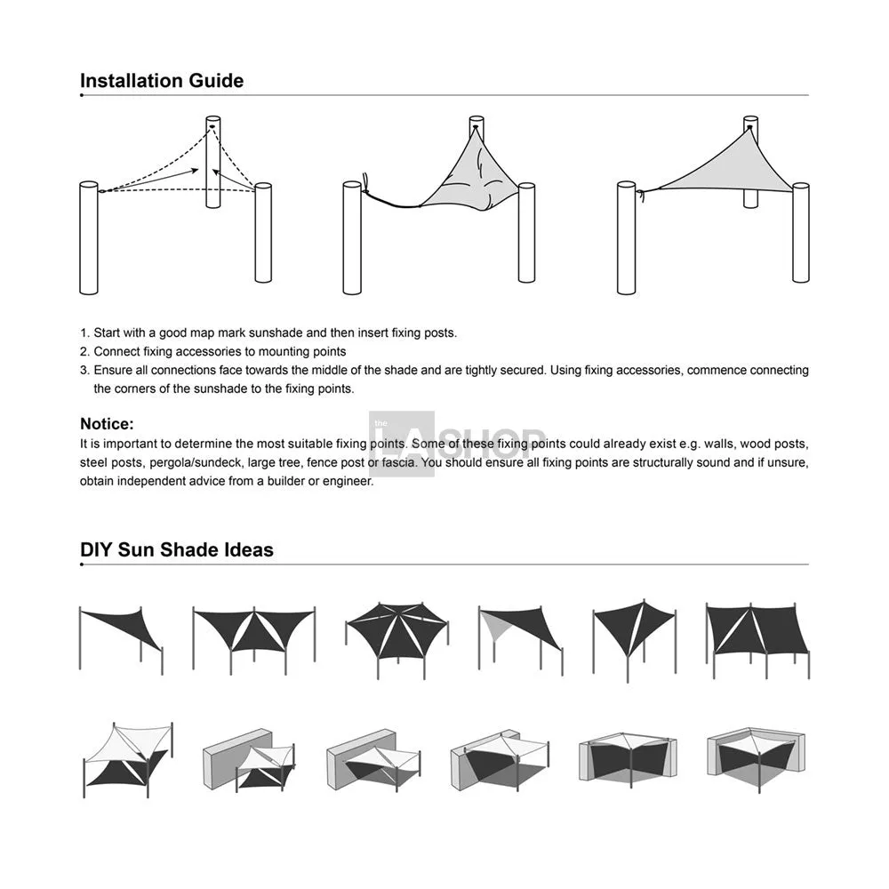 Yescom Patio Rectangle Sun Sail Shade Canopy 13ftx10ft